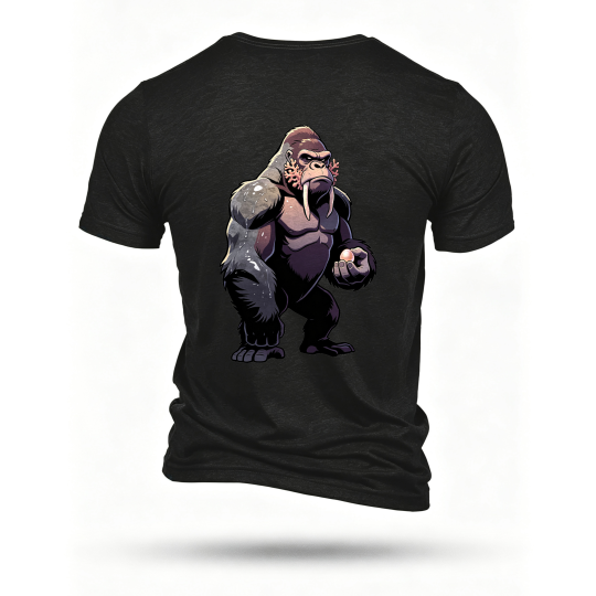 Black T-shirt, back print