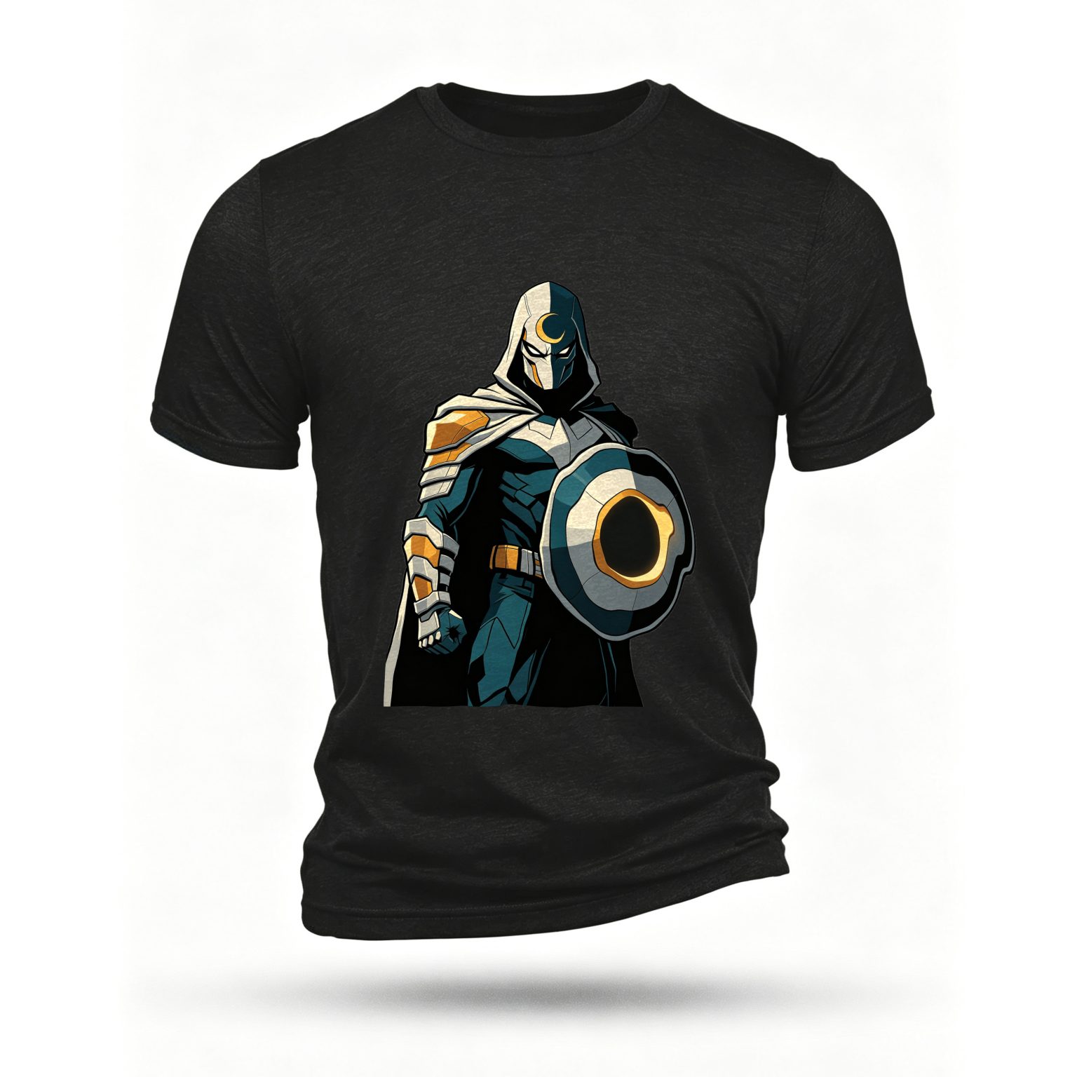 Black T-shirt, front print