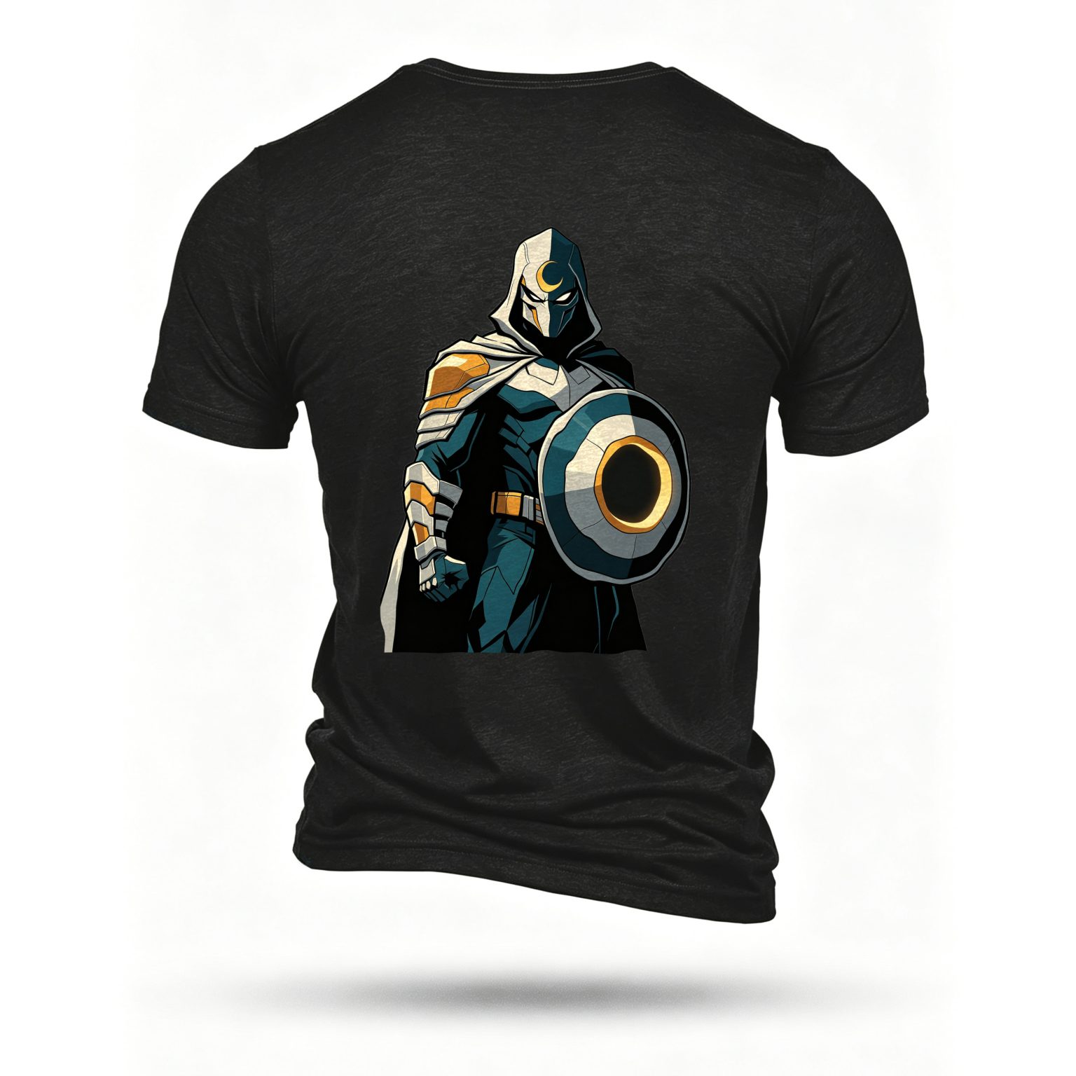 Black T-shirt, back print