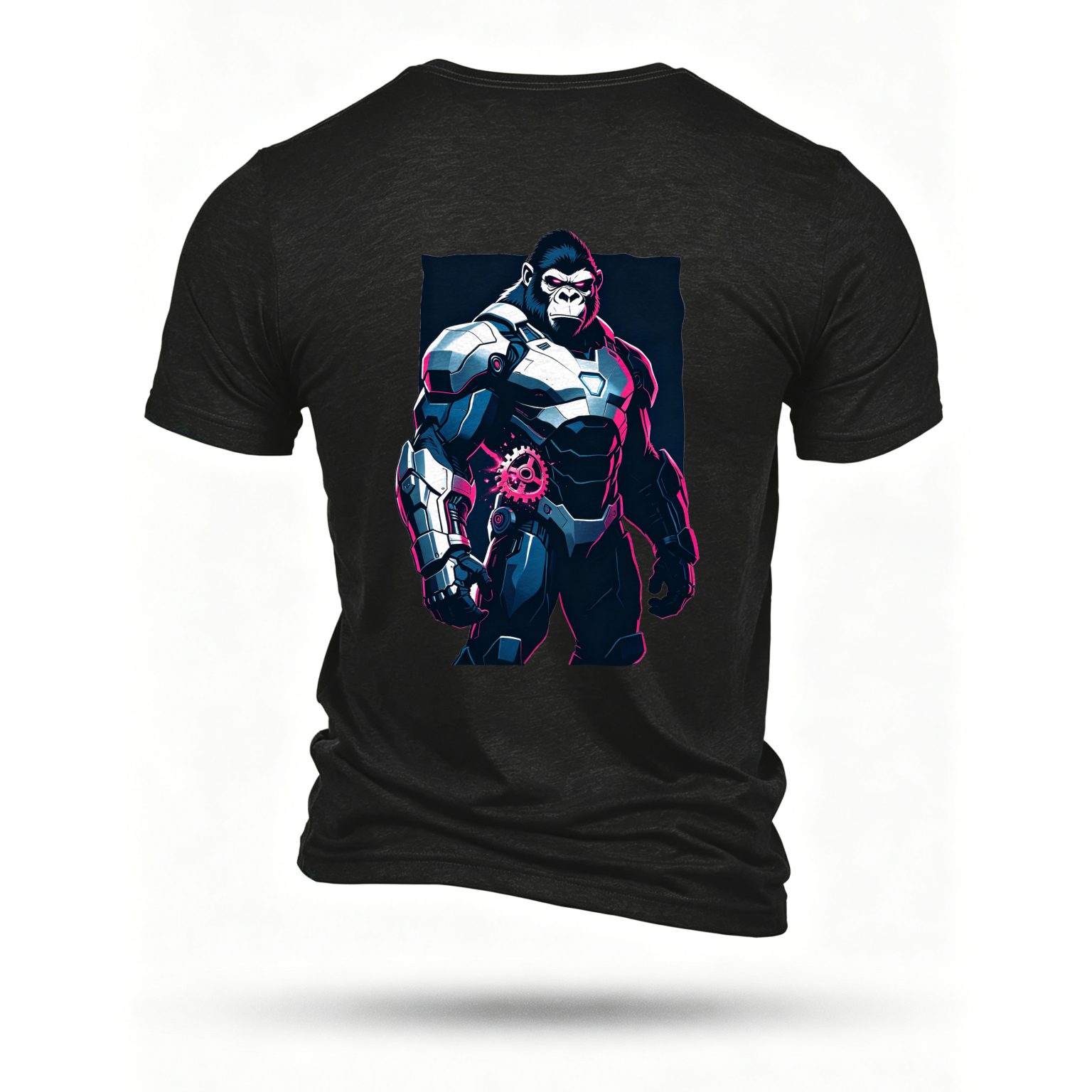 Black T-shirt, back print