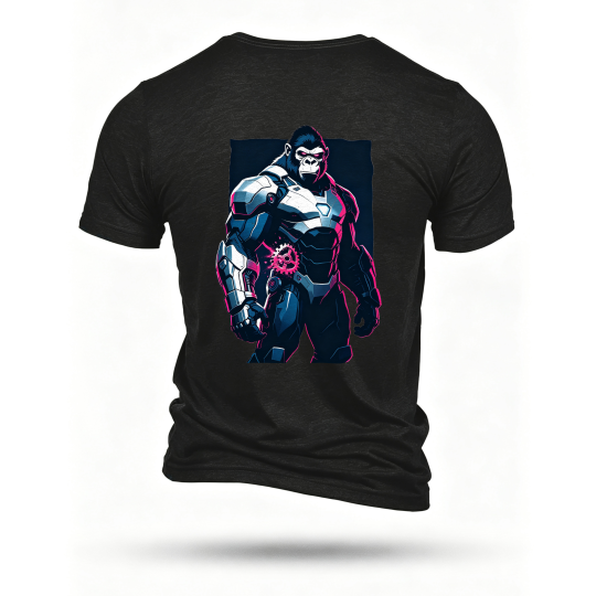 Black T-shirt, back print