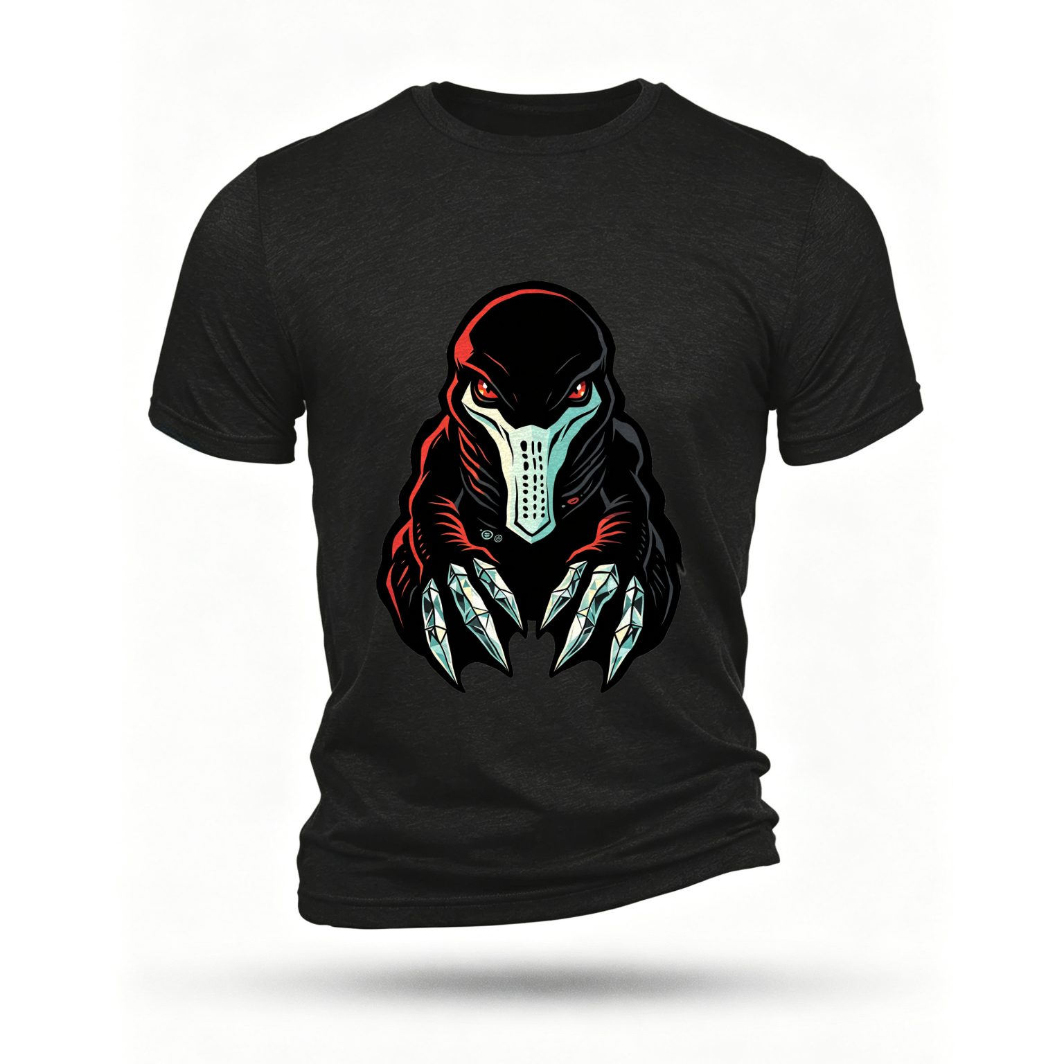 Black T-shirt, front print