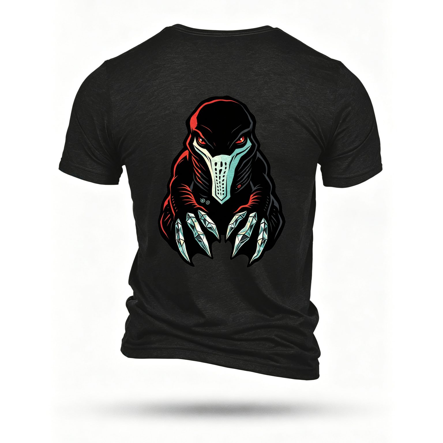 Black T-shirt, back print