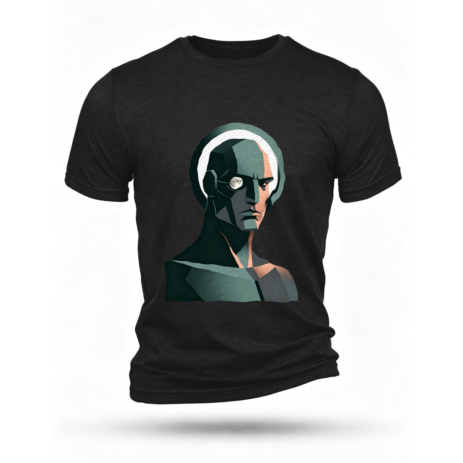 Black T-shirt, front print
