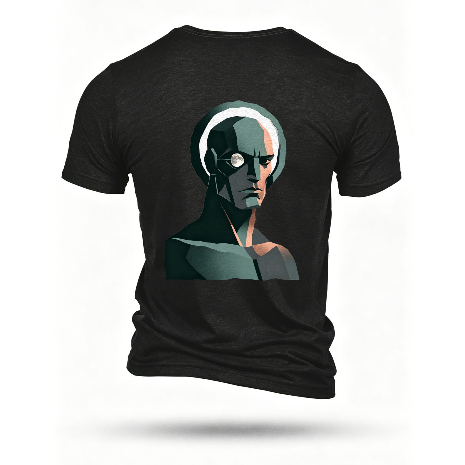 Black T-shirt, back print