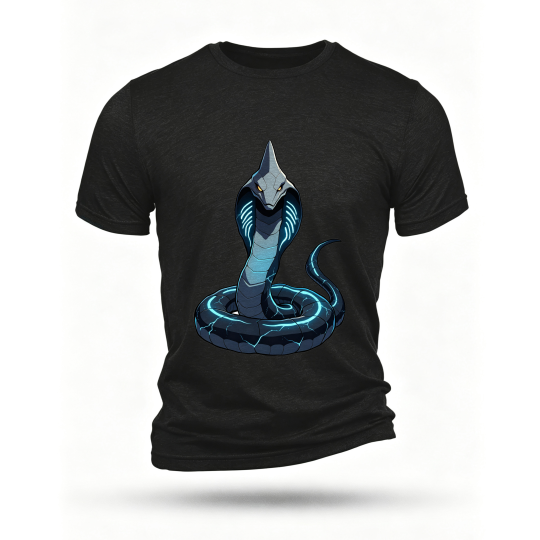 Black T-shirt, front print