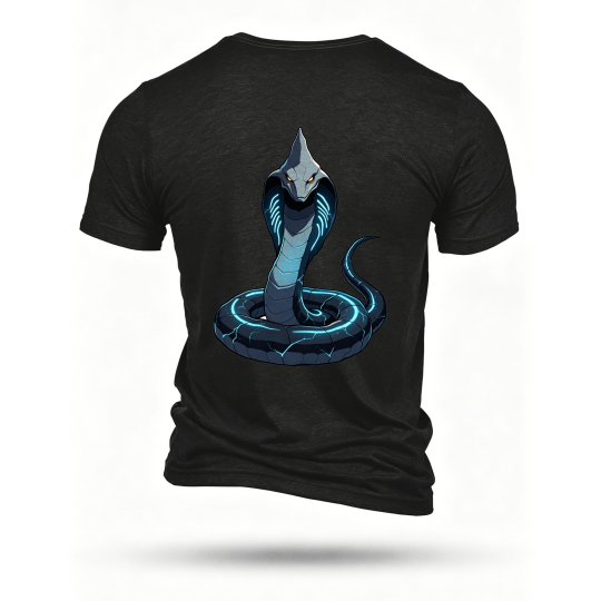 Black T-shirt, back print