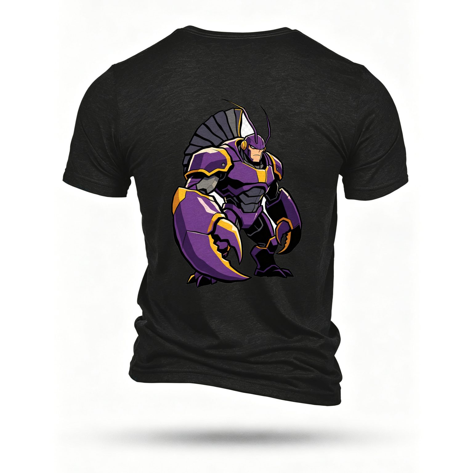 Black T-shirt, back print
