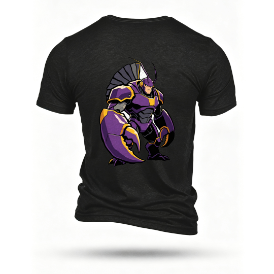 Black T-shirt, back print