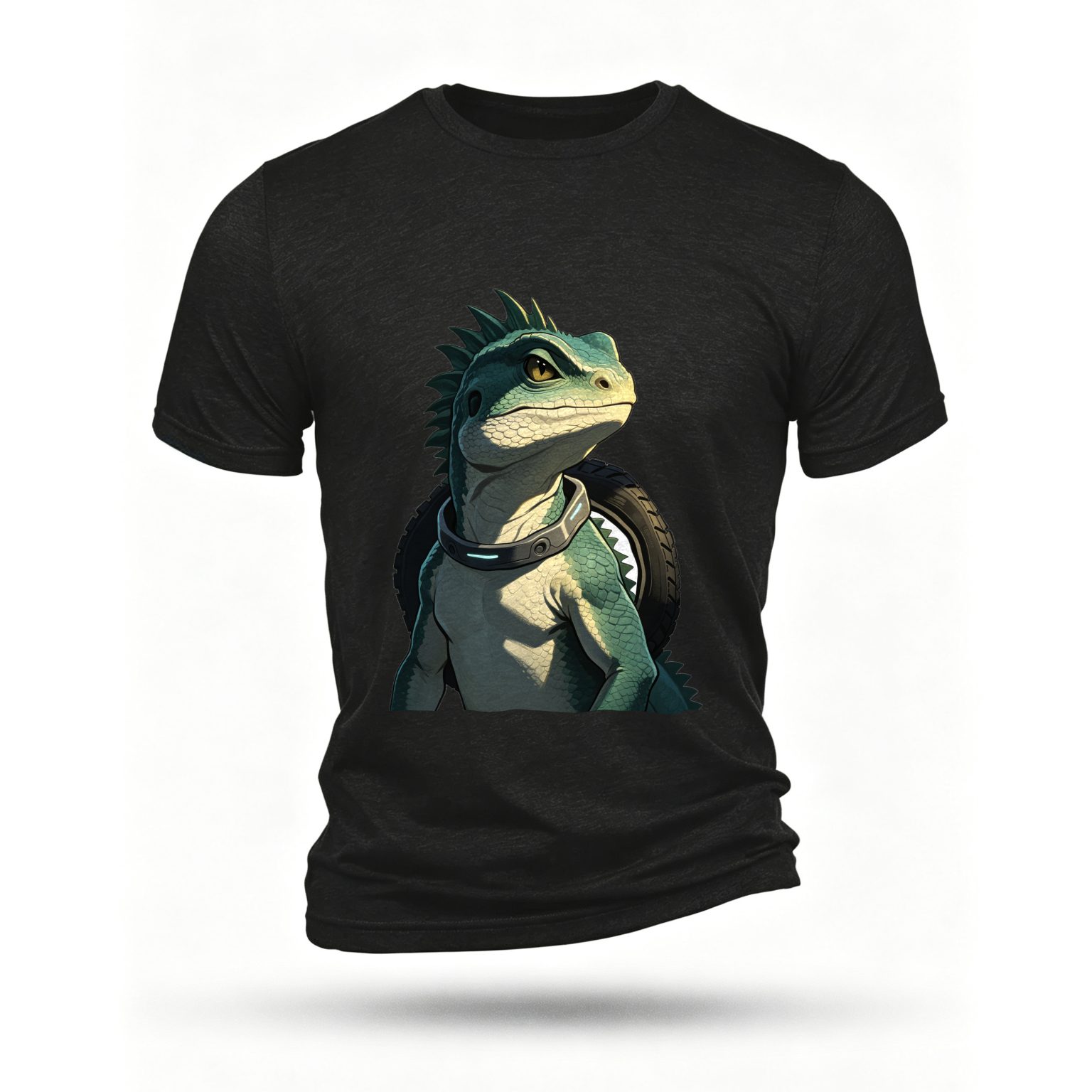 Black T-shirt, front print
