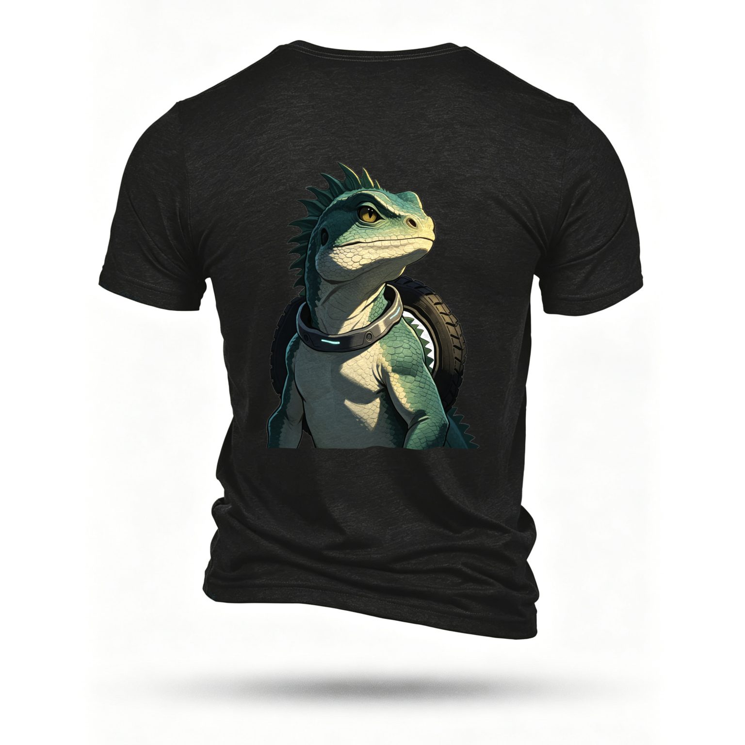 Black T-shirt, back print