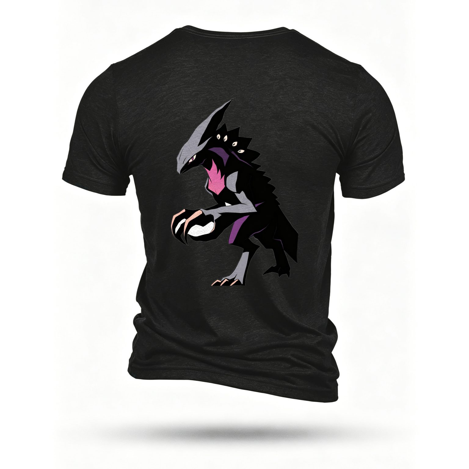 Black T-shirt, back print