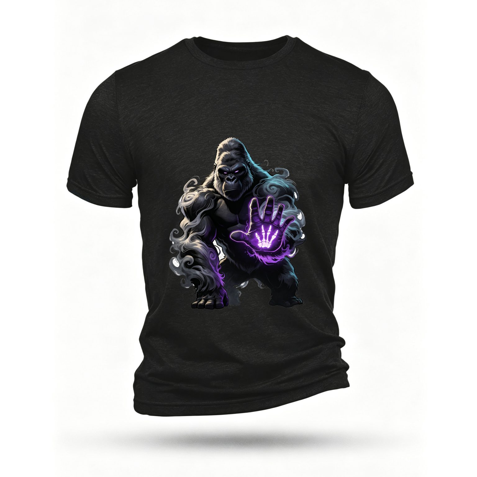Black T-shirt, front print