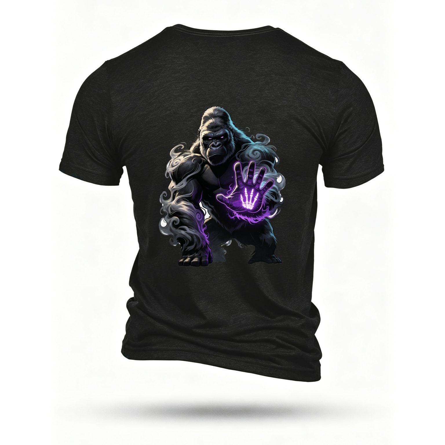 Black T-shirt, back print