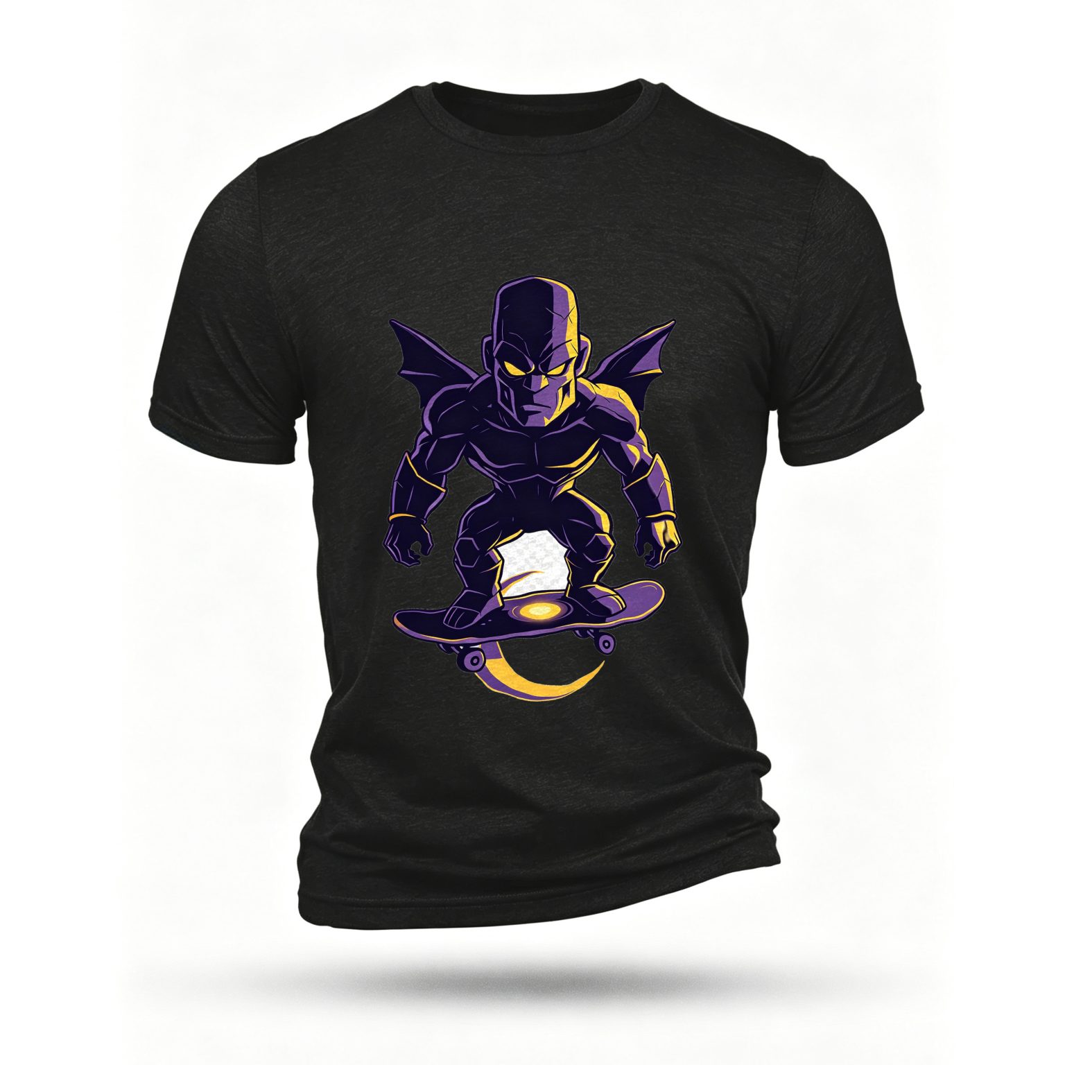 Black T-shirt, front print
