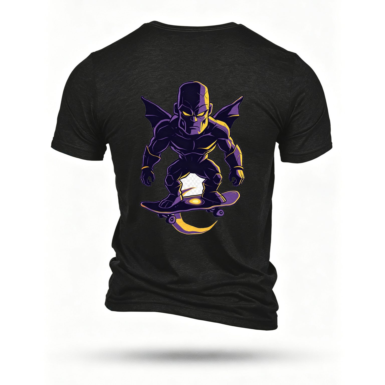 Black T-shirt, back print