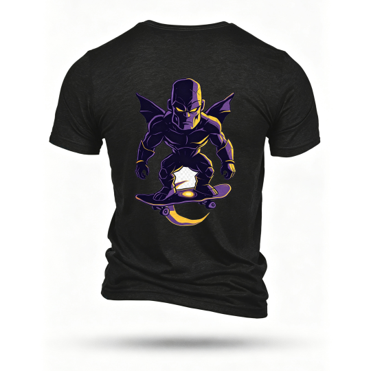Black T-shirt, back print
