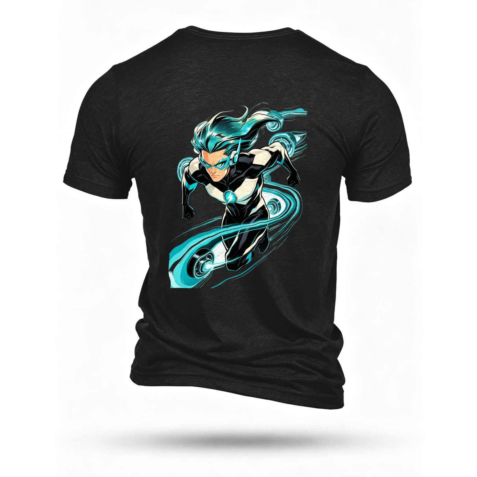 Black T-shirt, back print