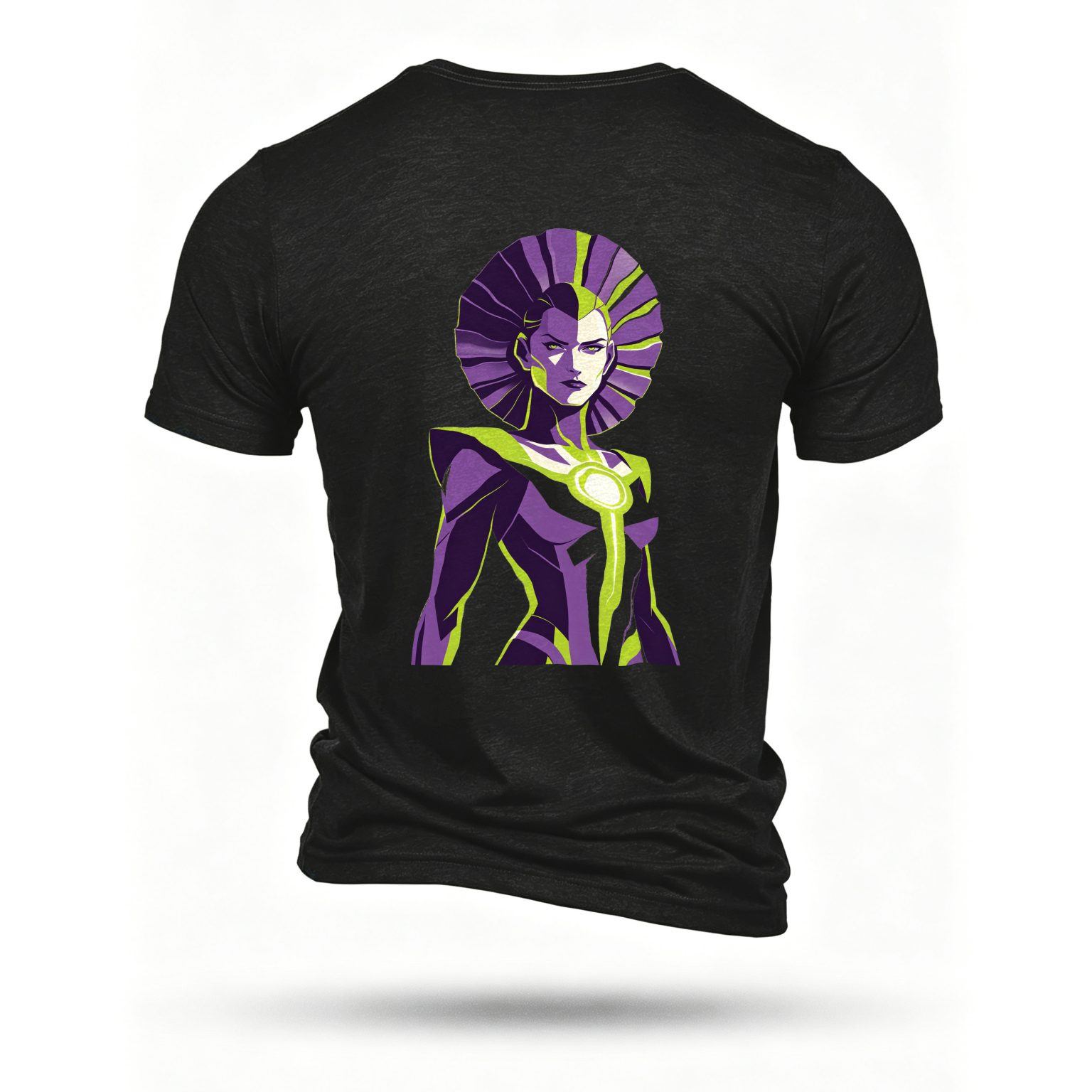 Black T-shirt, back print