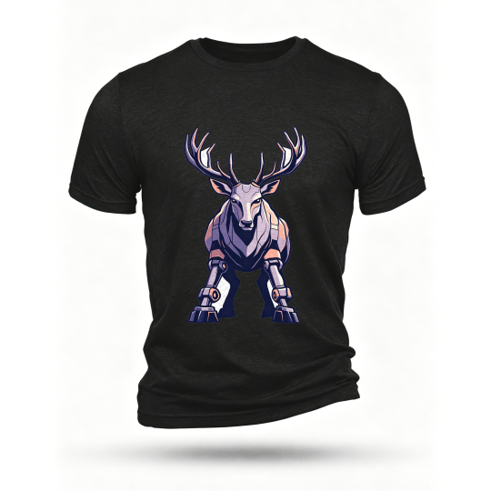 Black T-shirt, front print