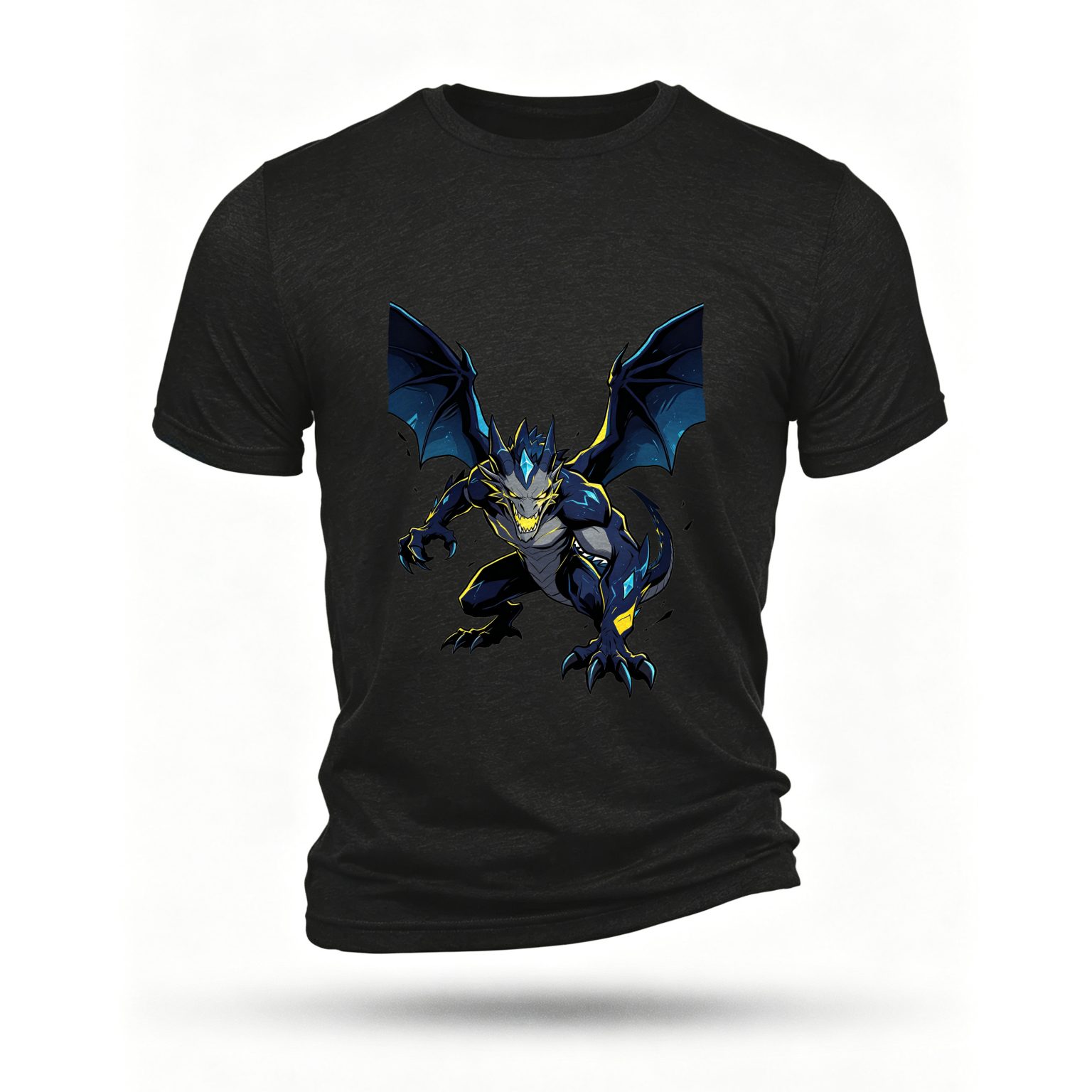 Black T-shirt, front print
