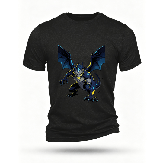 Black T-shirt, front print