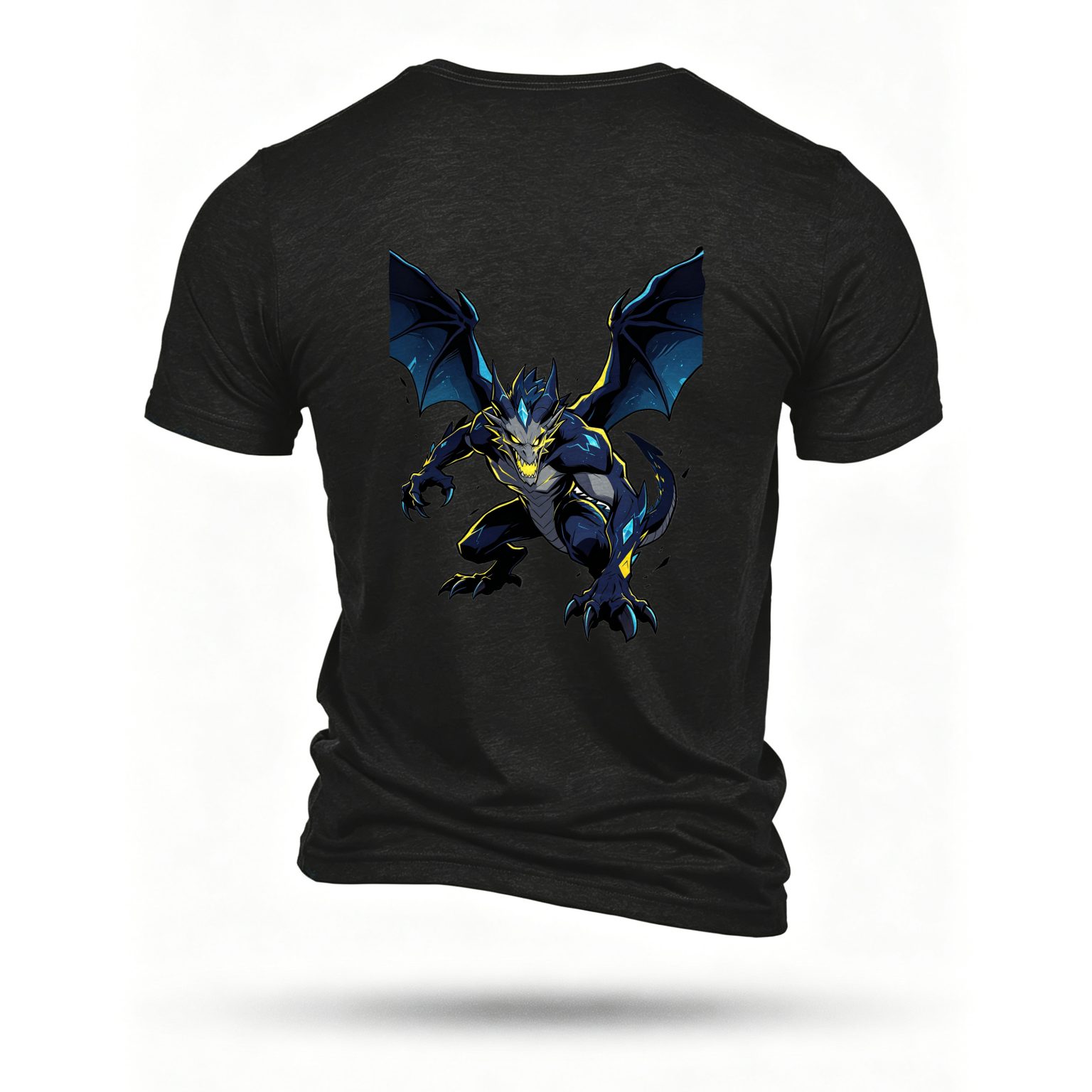 Black T-shirt, back print