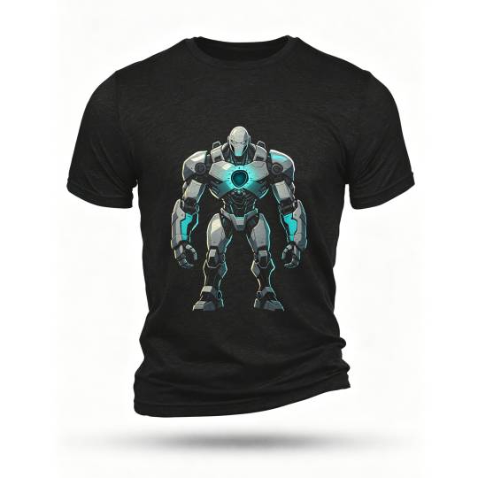 Black T-shirt, front print