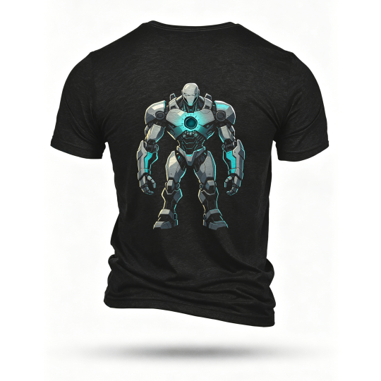 Black T-shirt, back print