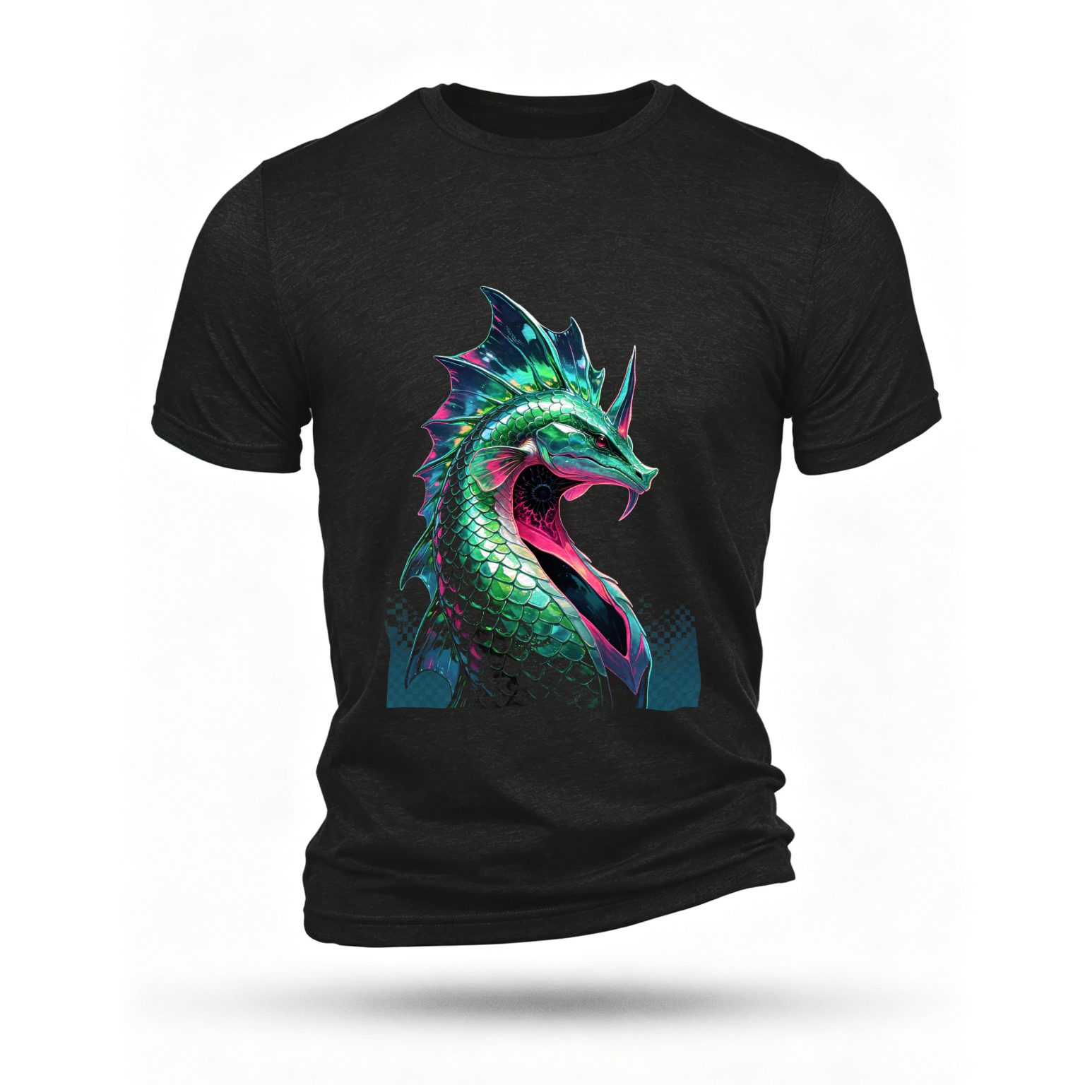 Black T-shirt, front print