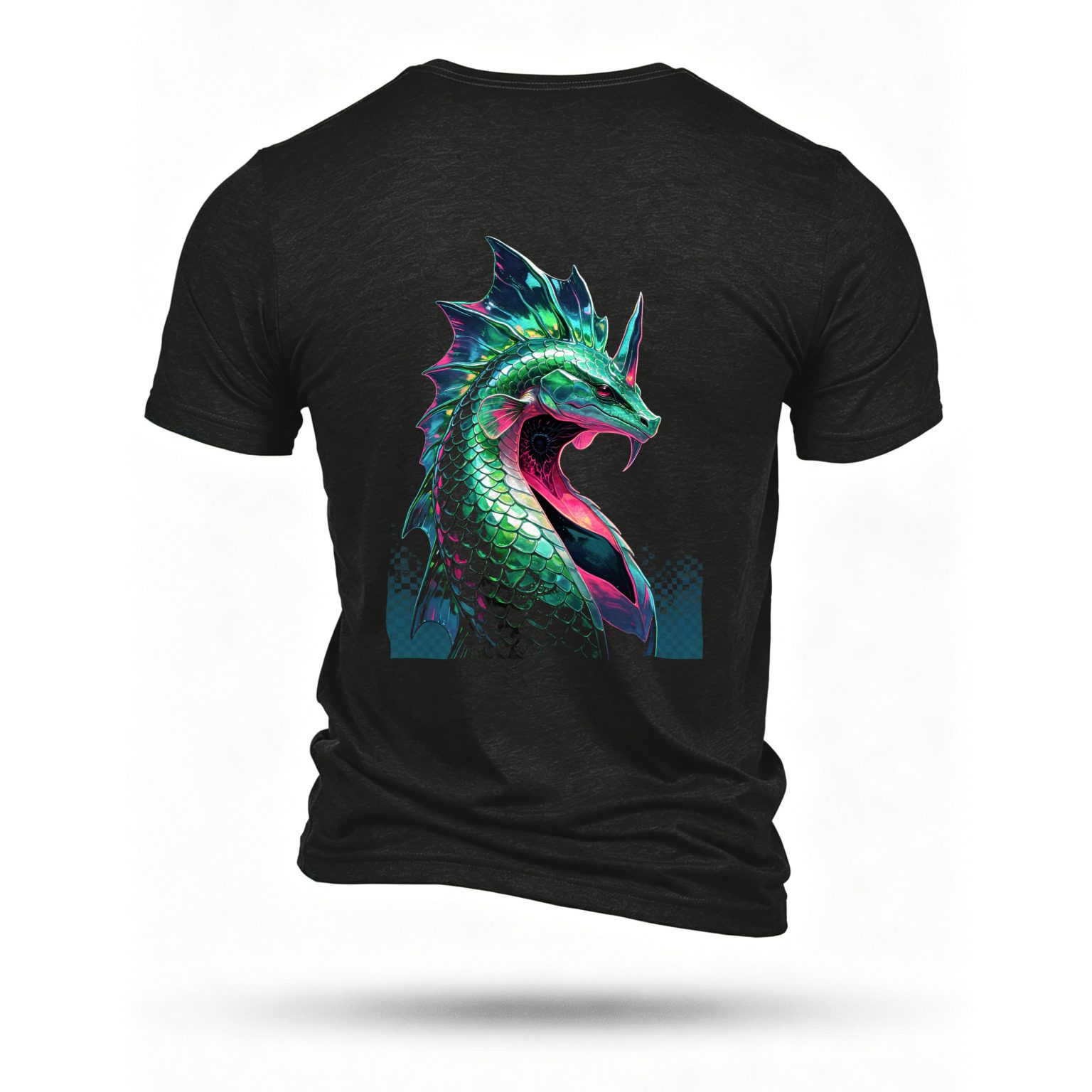 Black T-shirt, back print