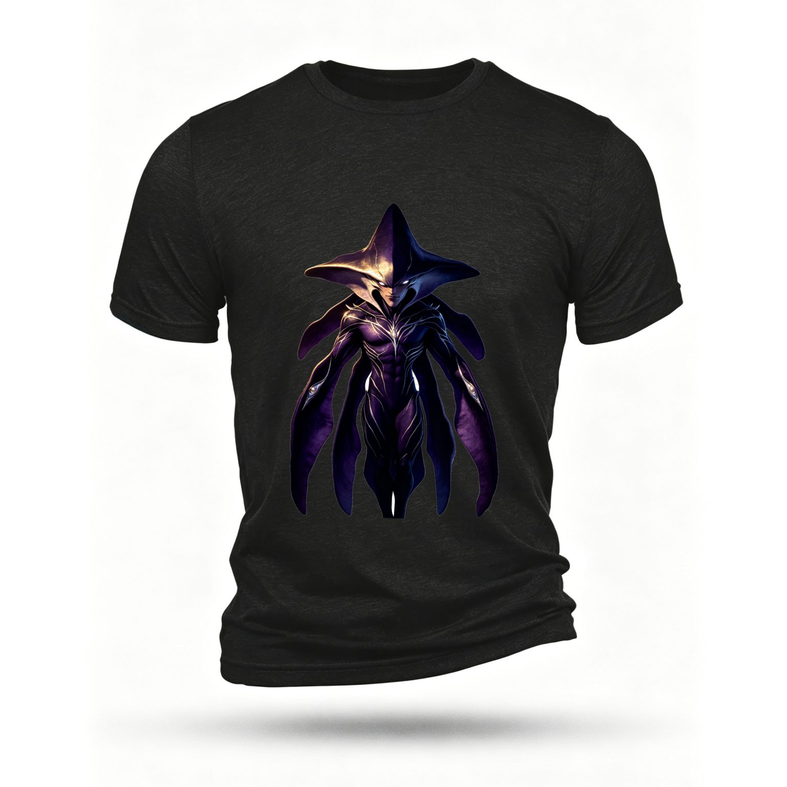 Black T-shirt, front print
