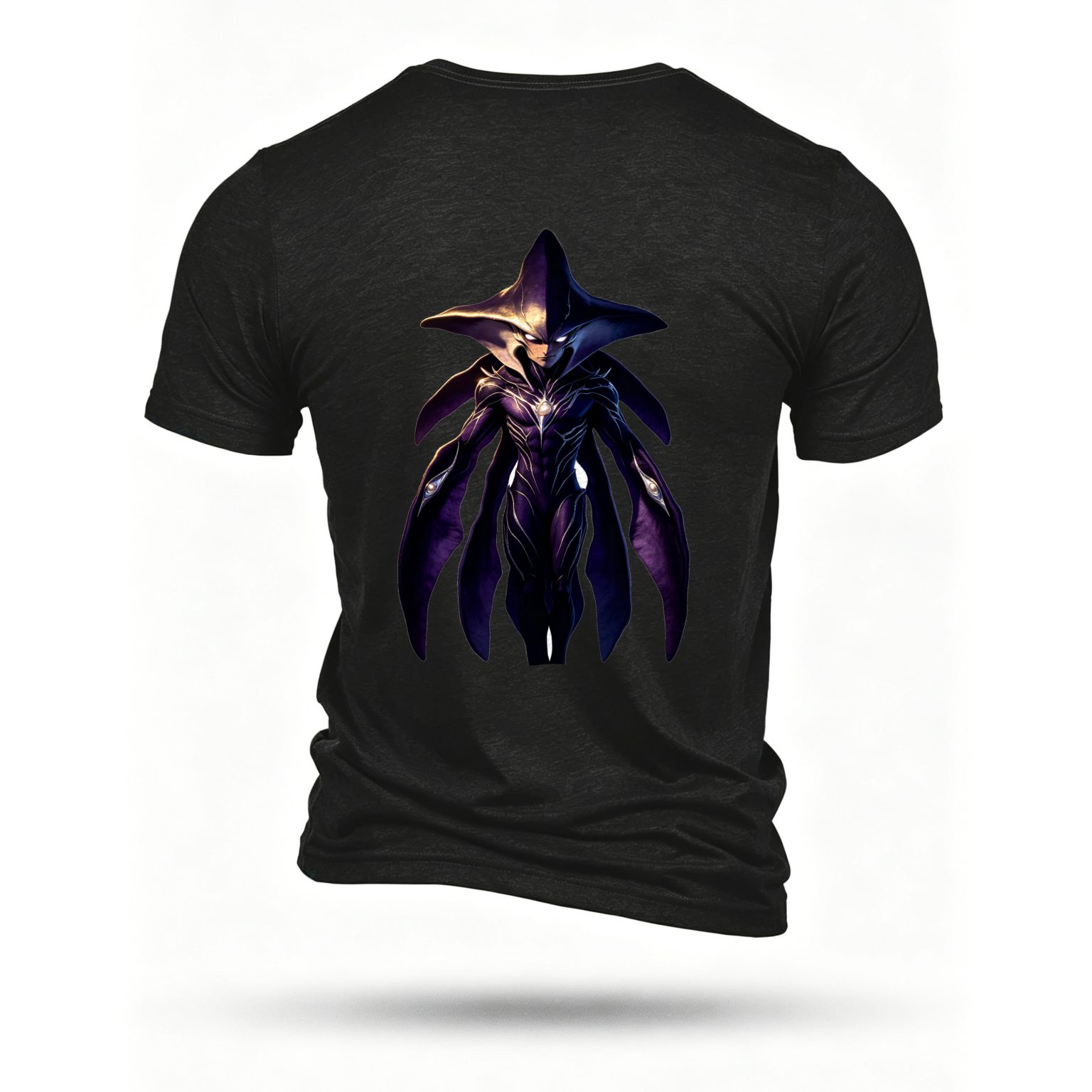 Black T-shirt, back print