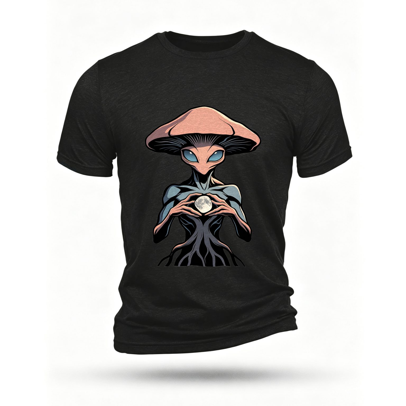 Black T-shirt, front print