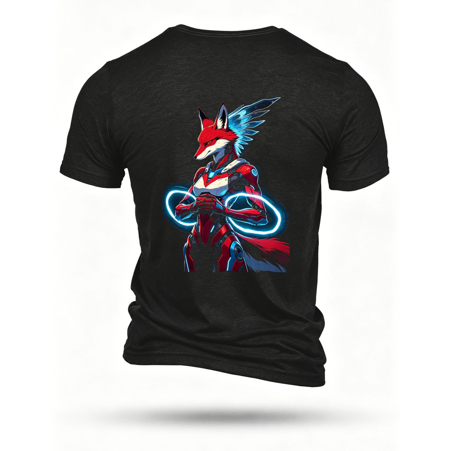 Black T-shirt, back print