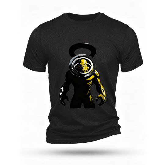 Black T-shirt, front print