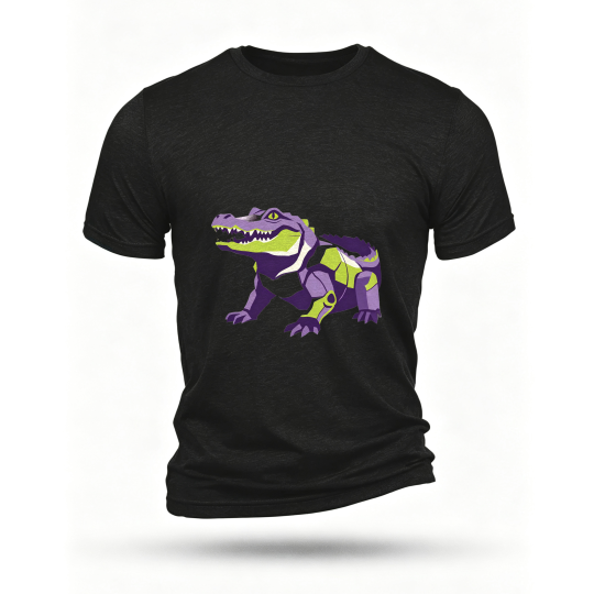 Black T-shirt, front print