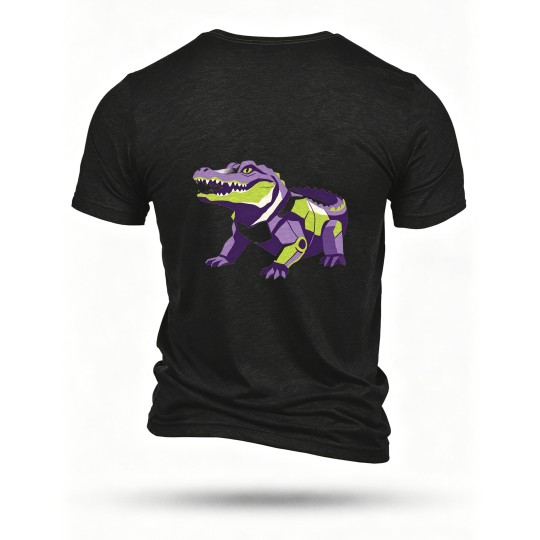 Black T-shirt, back print