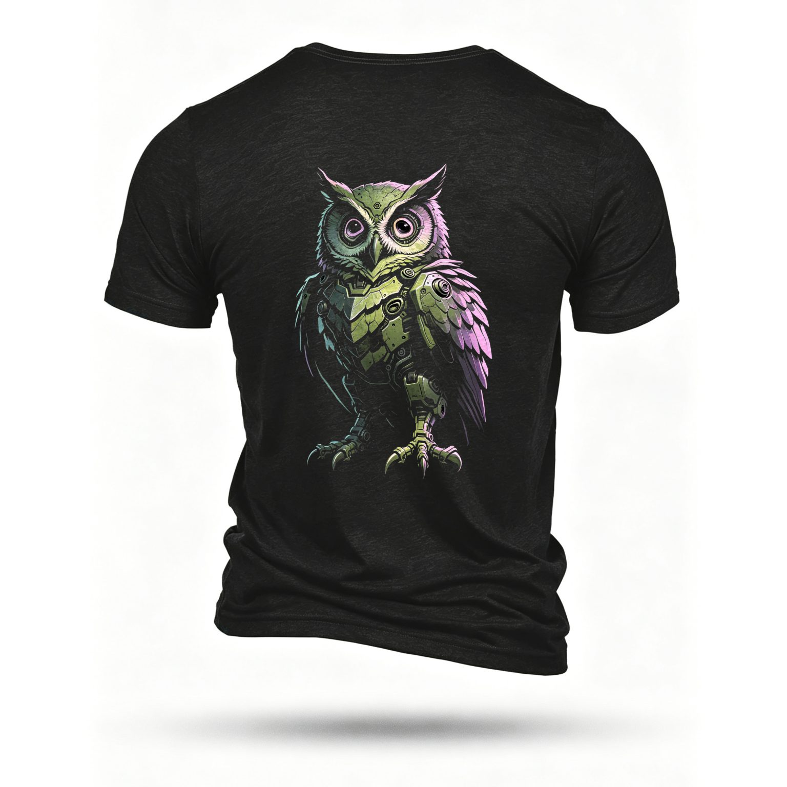 Black T-shirt, back print