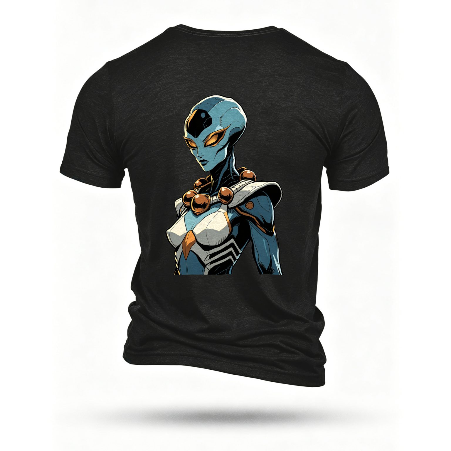 Black T-shirt, back print