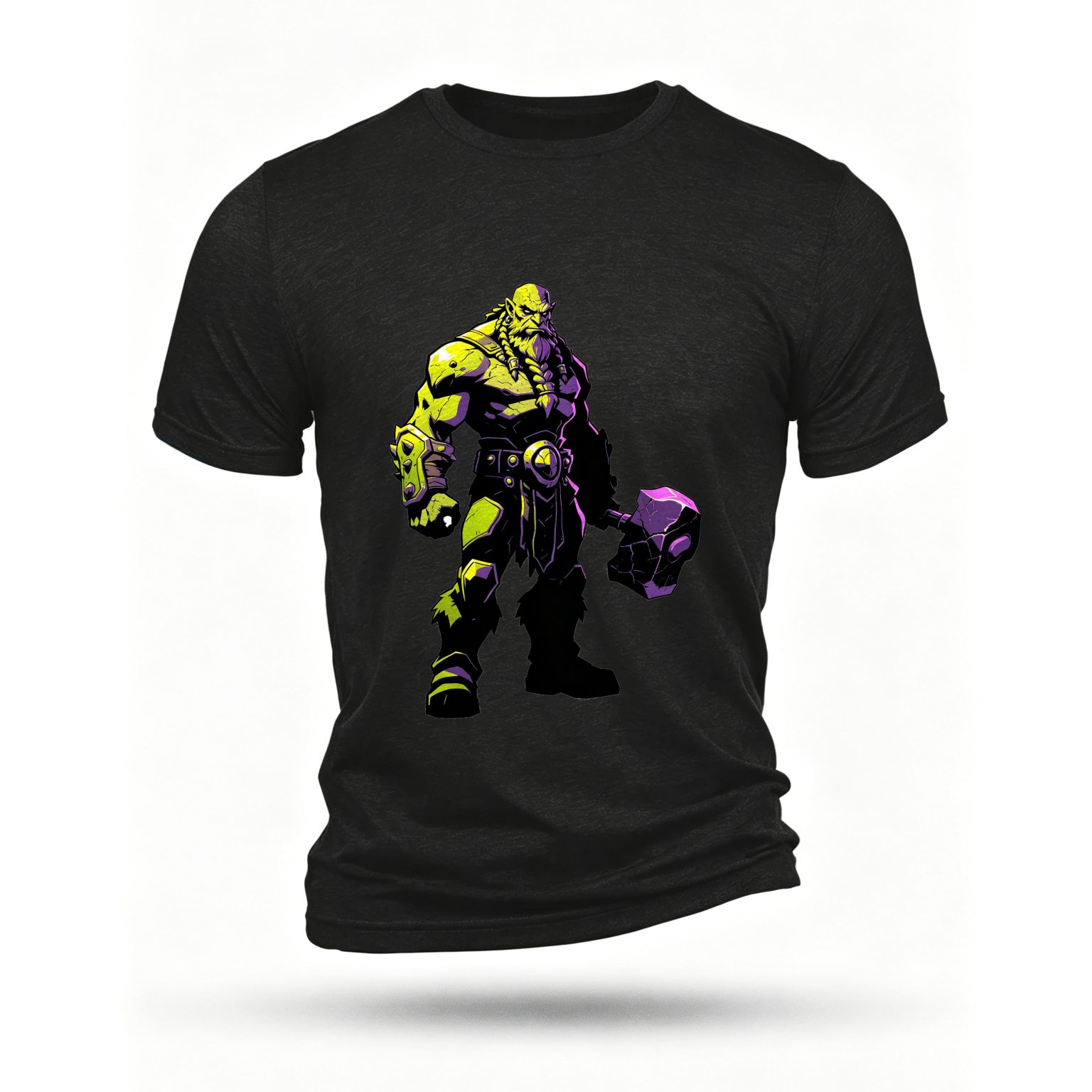 Black T-shirt, front print