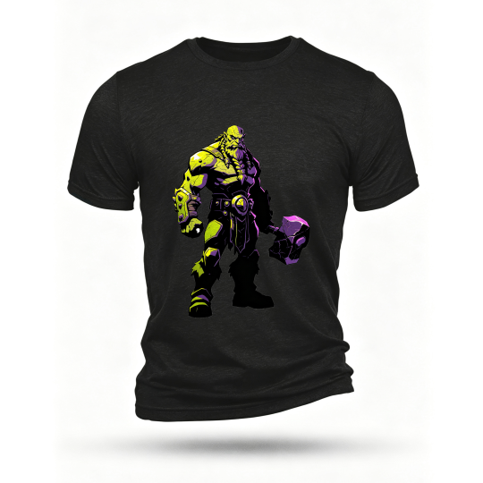 Black T-shirt, front print