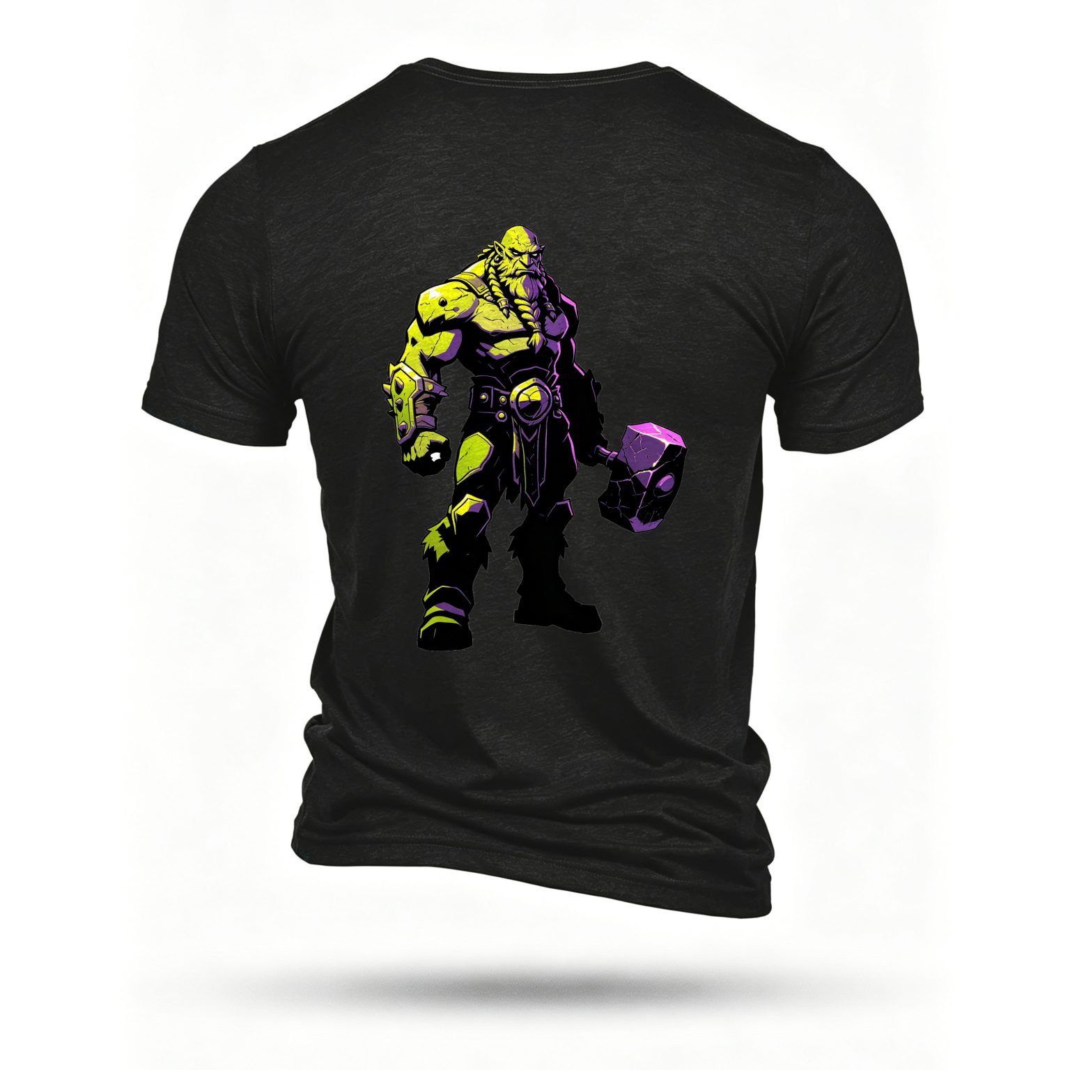 Black T-shirt, back print