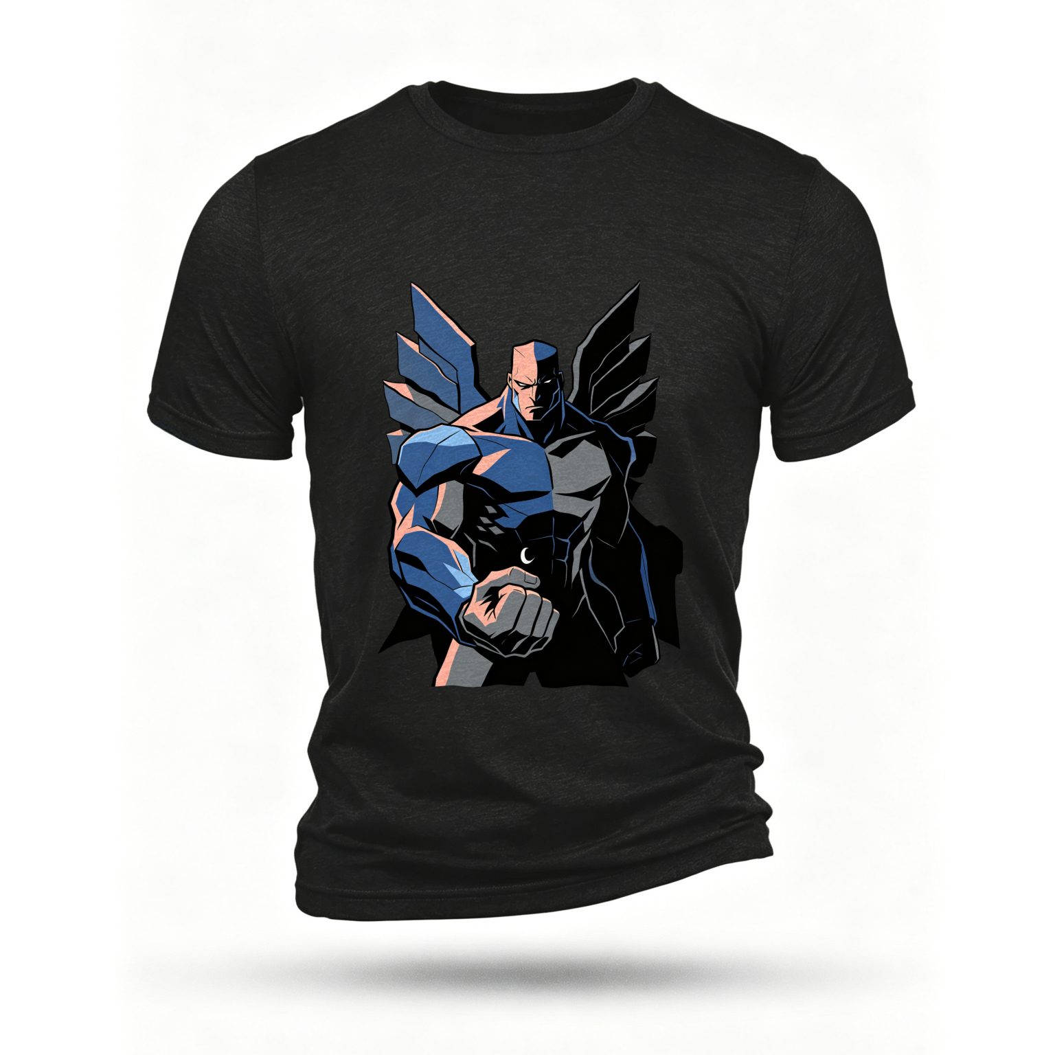 Black T-shirt, front print