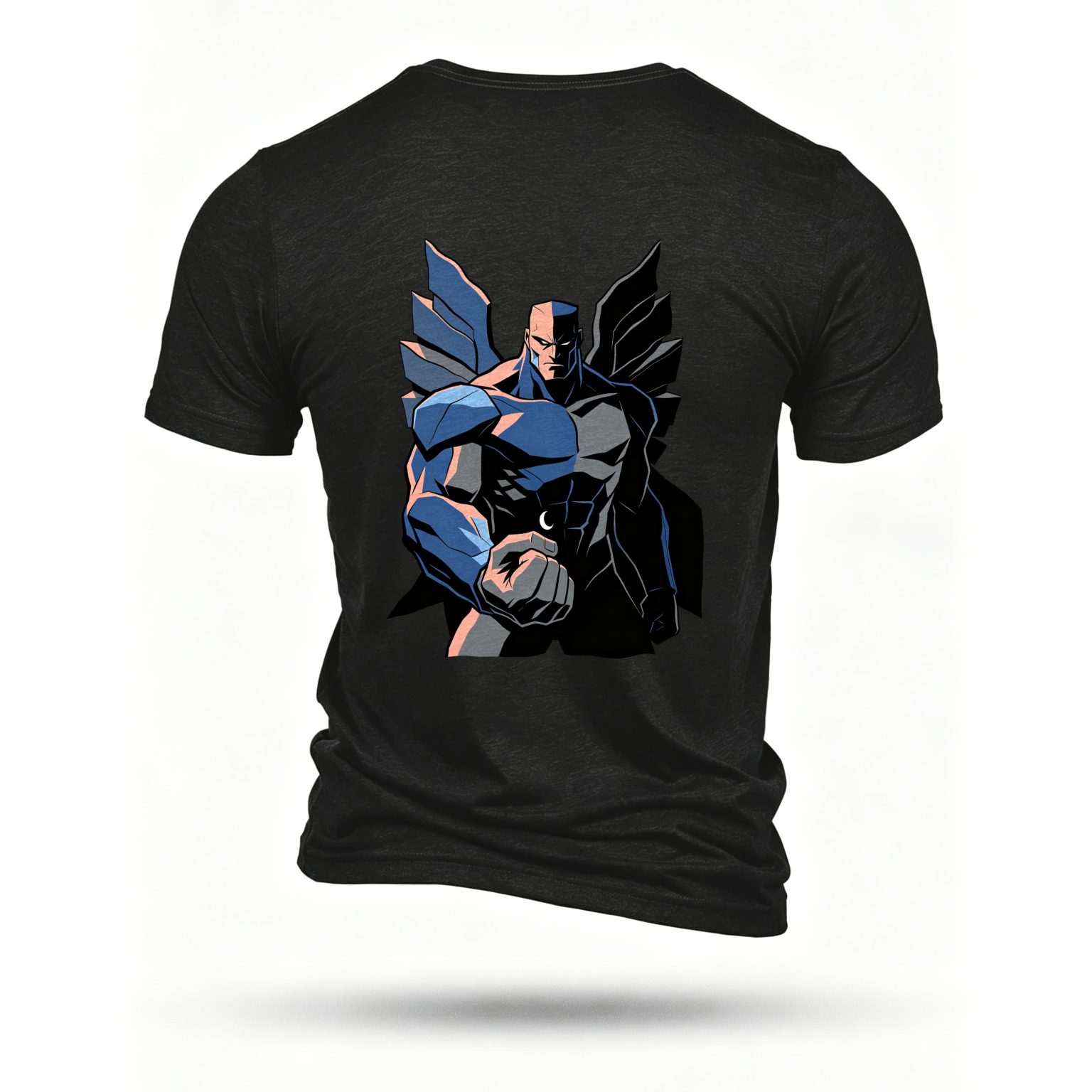 Black T-shirt, back print