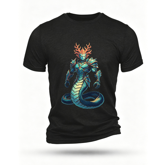 Black T-shirt, front print