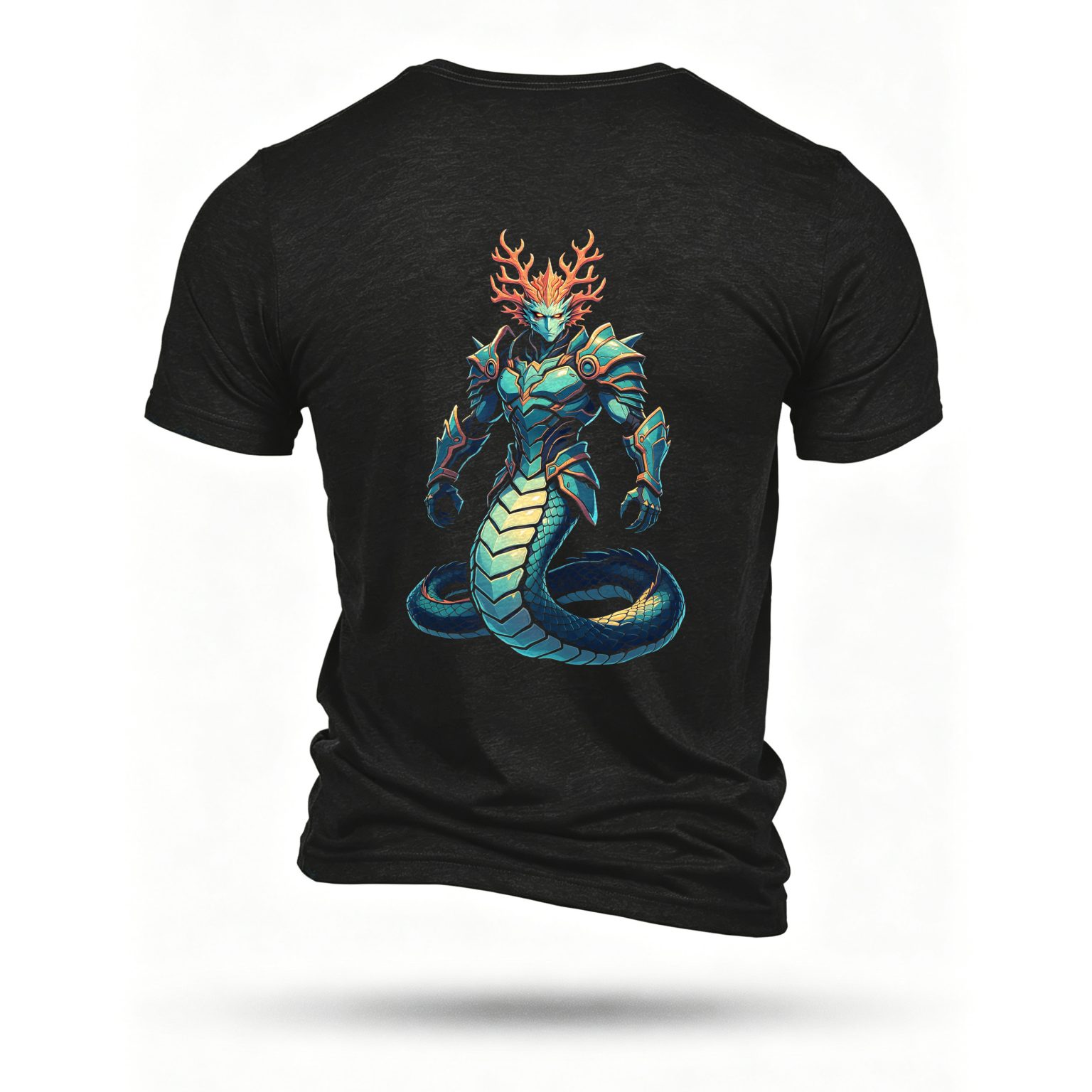 Black T-shirt, back print