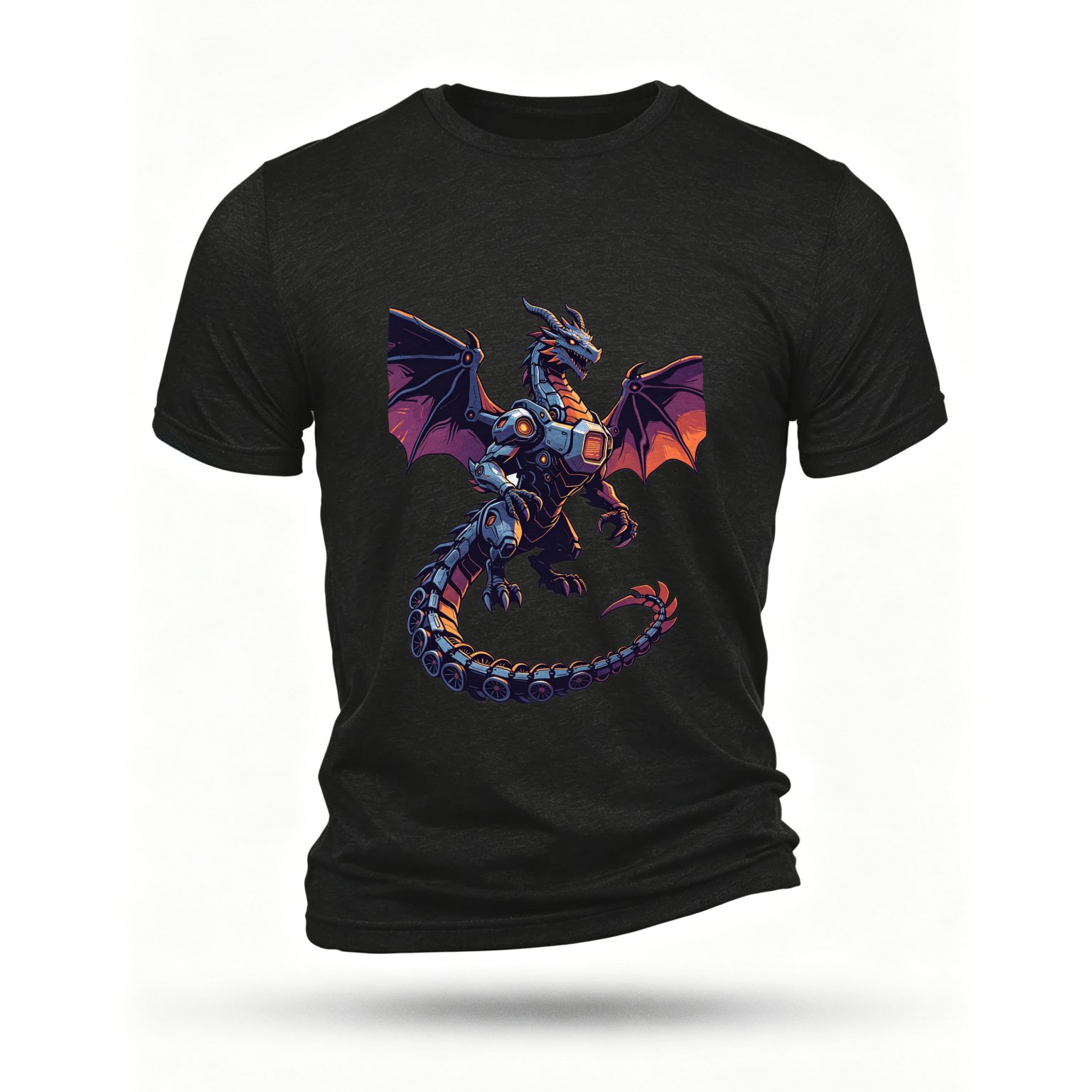 Black T-shirt, front print