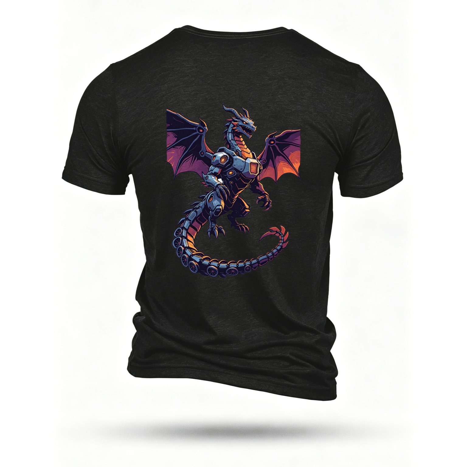 Black T-shirt, back print