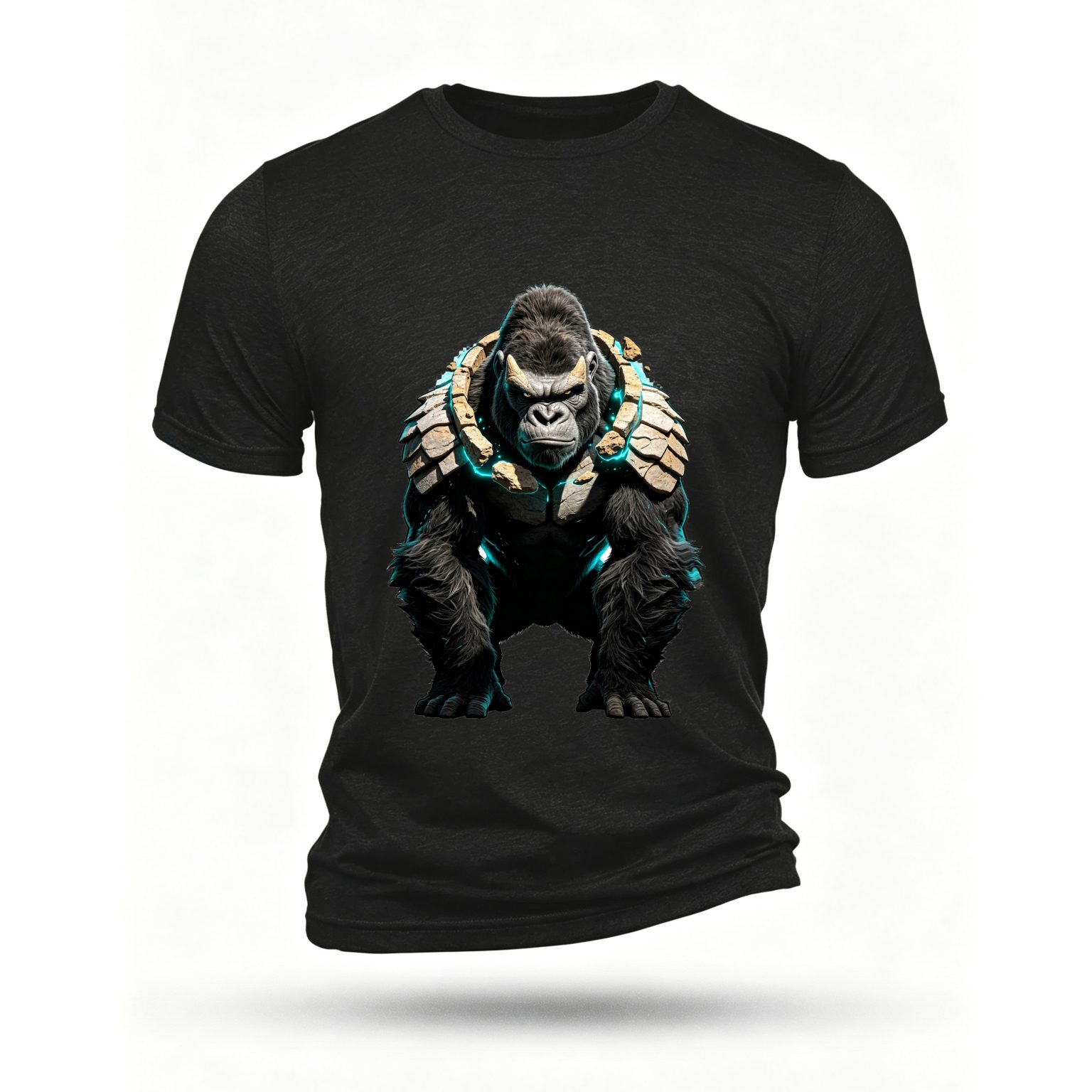 Black T-shirt, front print